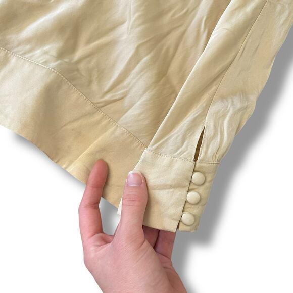 Ann Taylor Women’s Silk Blend Cowl Neck Blouse Size 6 Beige Champagne Sleeveless - Picture 5 of 8